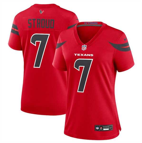 Women%27s Houston Texans #7 C.J. Stroud Red 2024 Alternate Stitched Jersey Dzhi